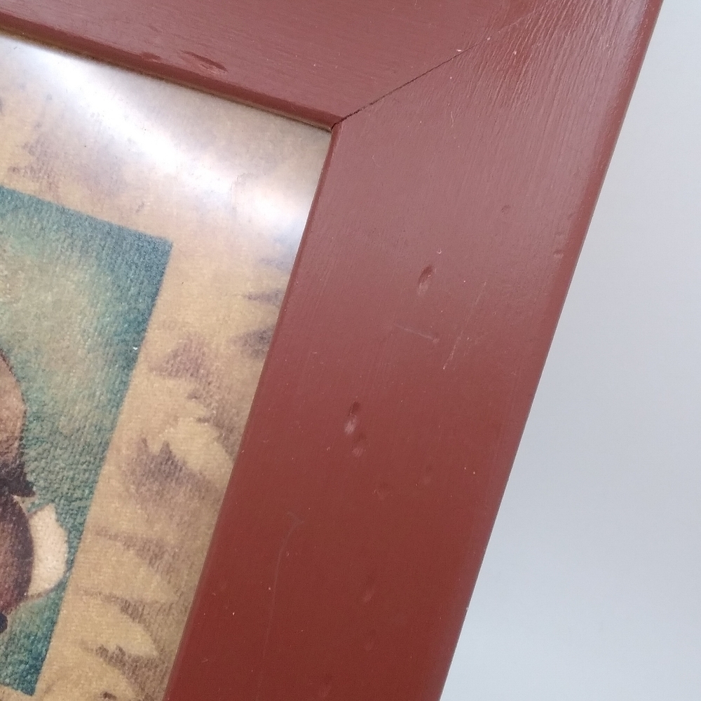 Barbara A. Palmer Limited Edition Folk Art Bunny PRINT 102/500 Wood Frame 2002 - Picture 11 of 12